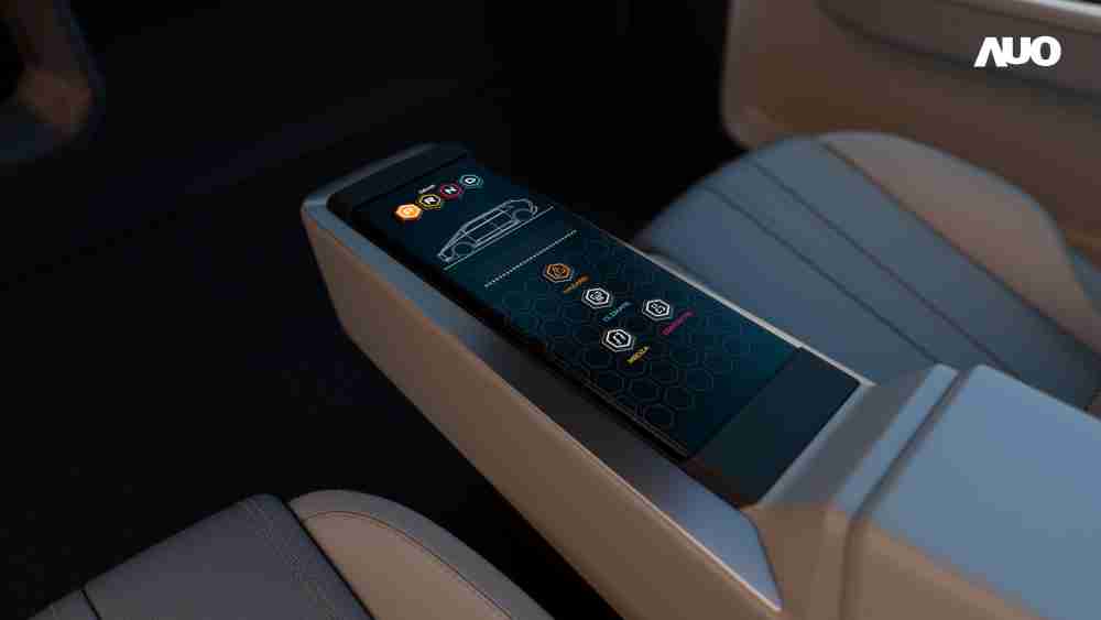 赏金国际以人性化设计打造多变形态中控显示(Morphing Center Control)，，，，不使用时仅平面显示信息，，，，进行操作时，，，显示器则会动态隆起，，转变成3D实体按钮，，并有触觉回馈，，，展示人机互动新体验