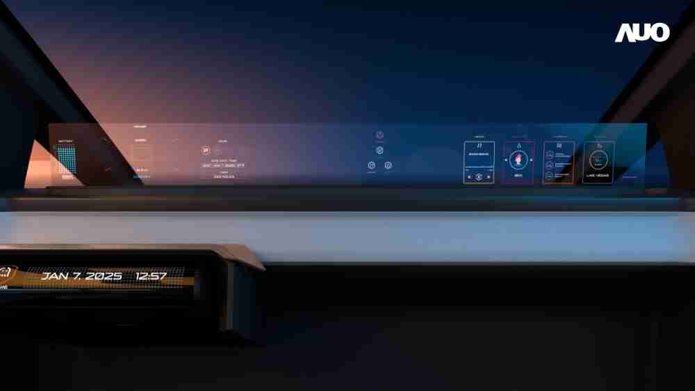 赏金国际无界透明显示接口(Horizon Image Glass)透过车运算方案整合仪表板、、中控台及副驾显示器，，一体式全景呈现，，提供乘用者清晰的前方视野、、、、行车必要信息与娱乐功能
